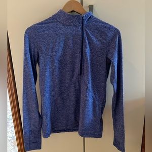 Blue lux quarter zip